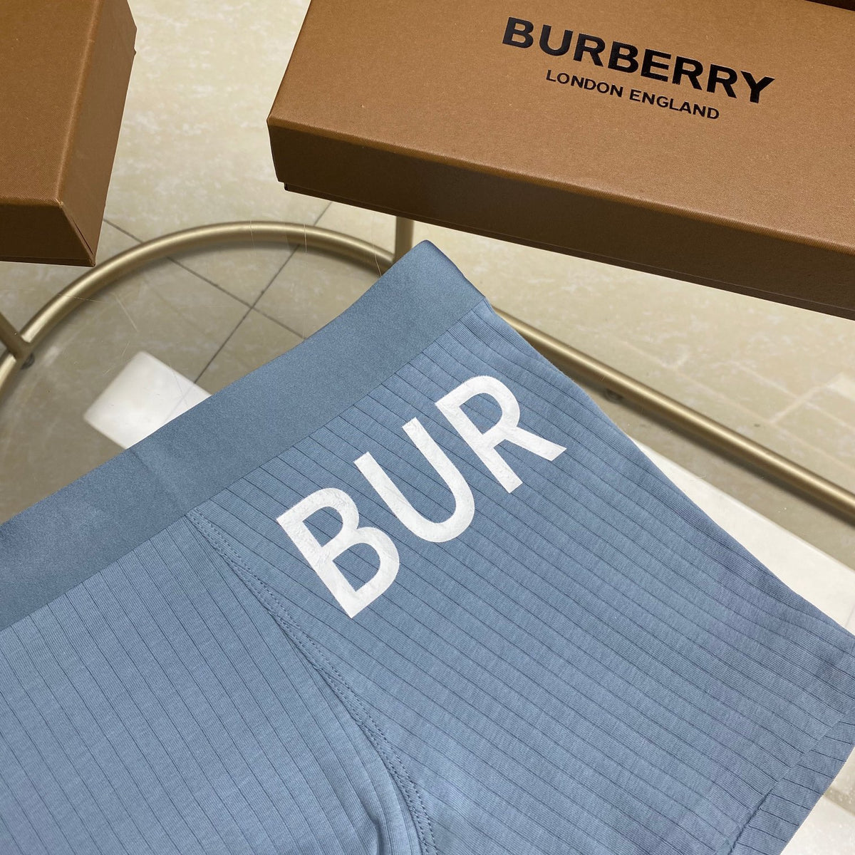 Burberry Ribbed Men's Trunk Underwear - 3-Piece Box