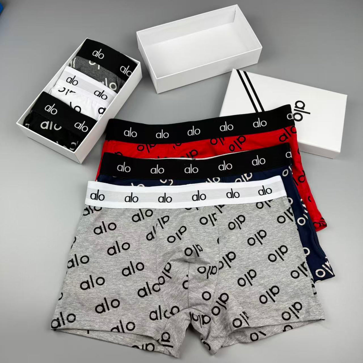 Alo Cotton Men's Boxer Briefs - 3-Piece Box