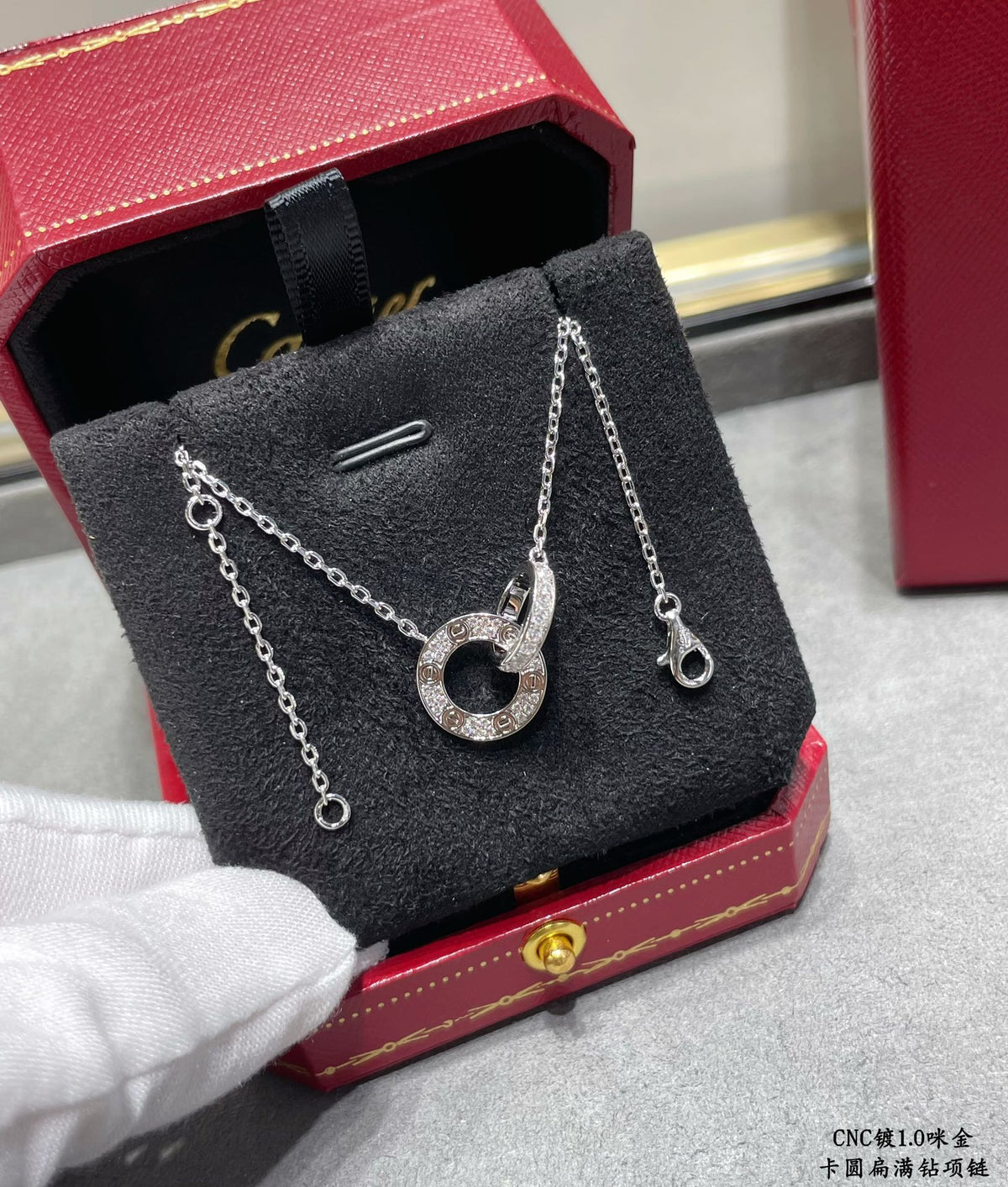 Martin Graham pendant necklace in polished metal-tone – main product view