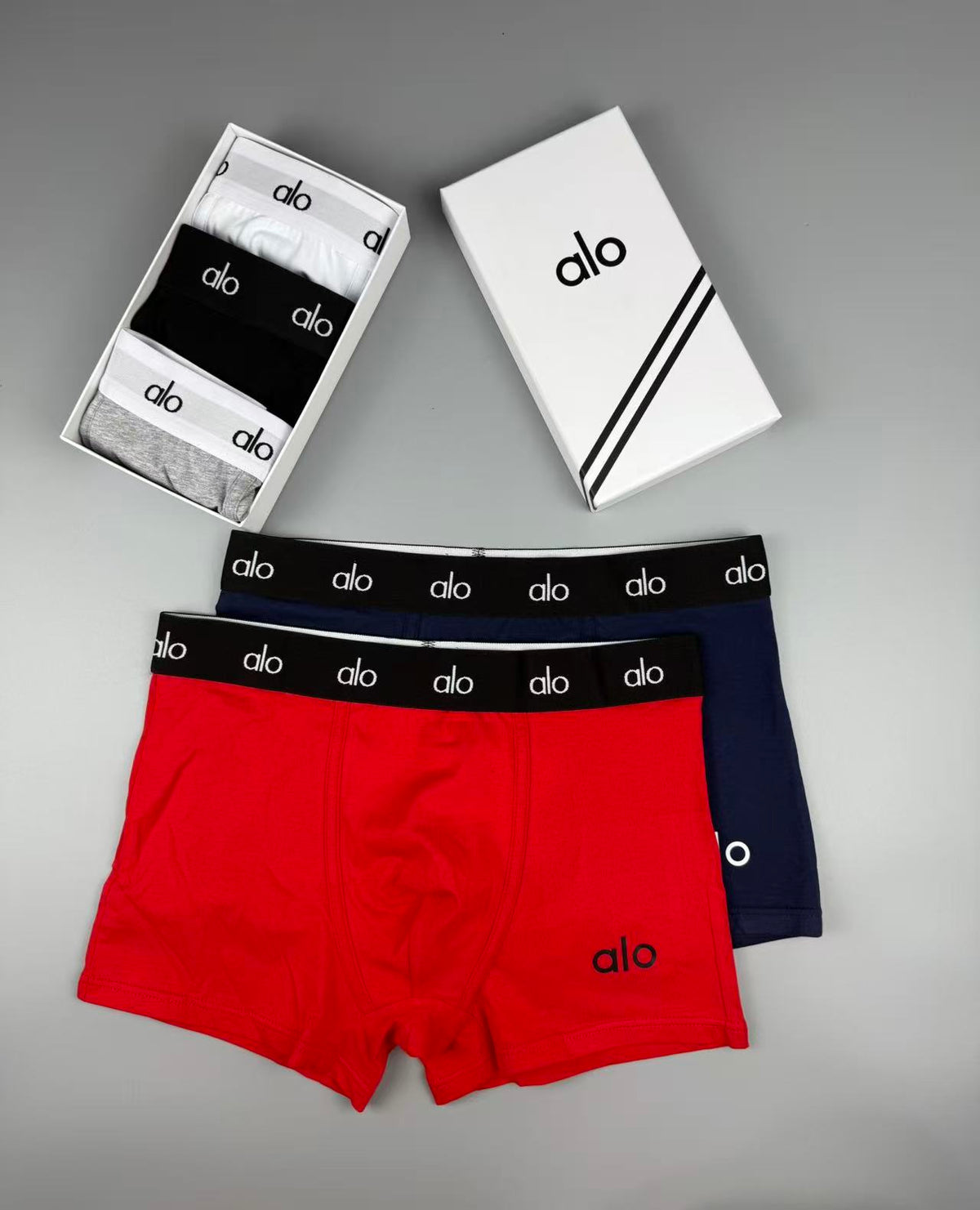 Alo Cotton Men's Boxer Briefs - 3-Piece Box