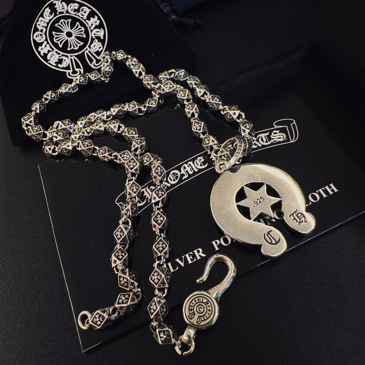 Martin Graham pendant necklace in polished metal-tone – main product view