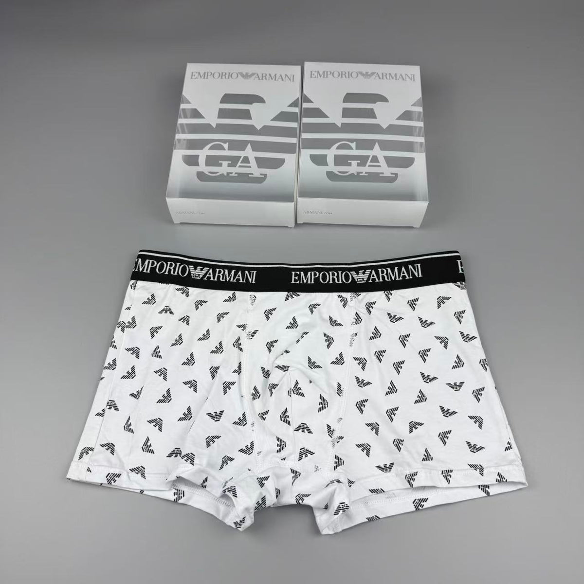 Armani Cotton Men's Boxer Briefs - 3-Piece Box