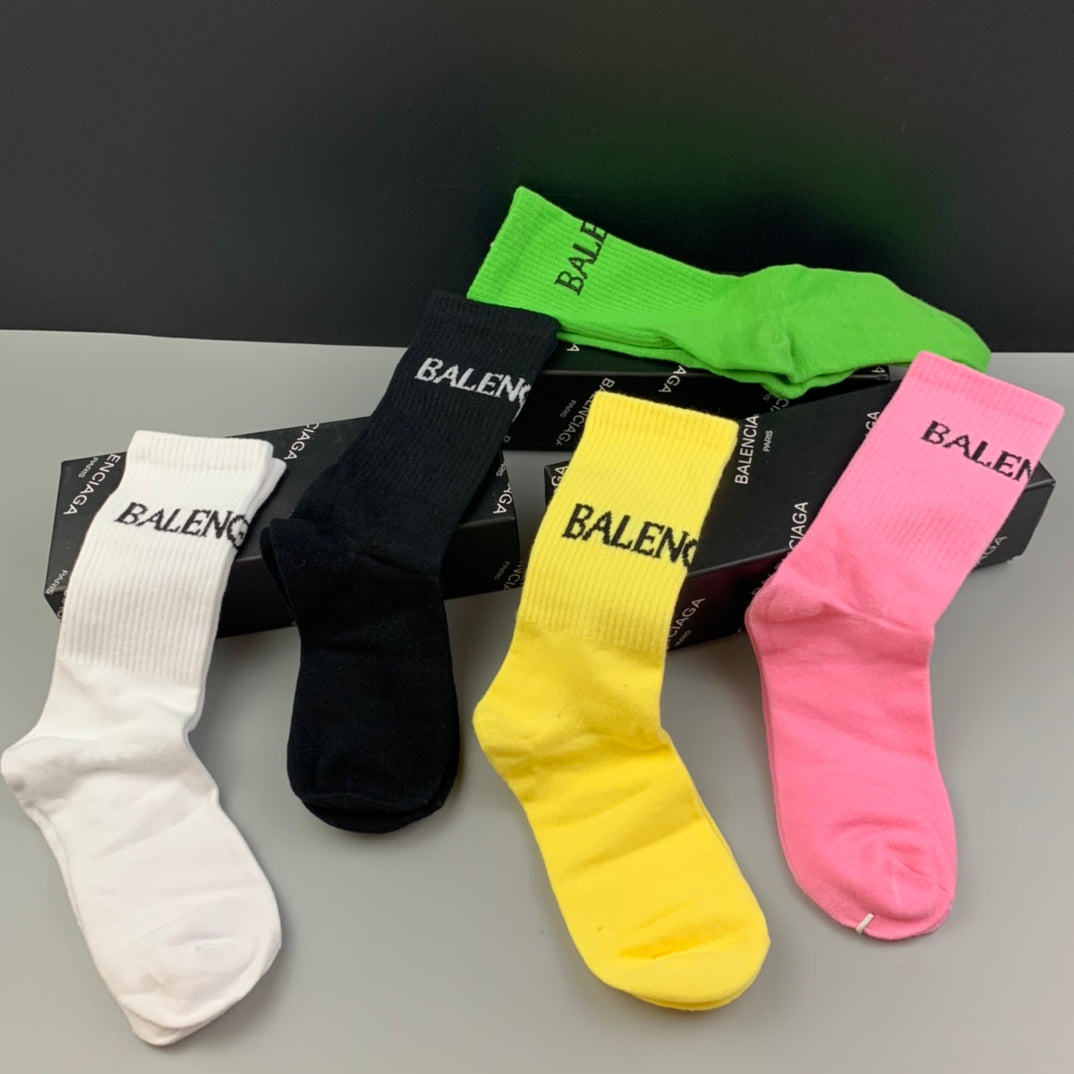 Balenciaga Bright Colour Crew Socks - Assorted Set