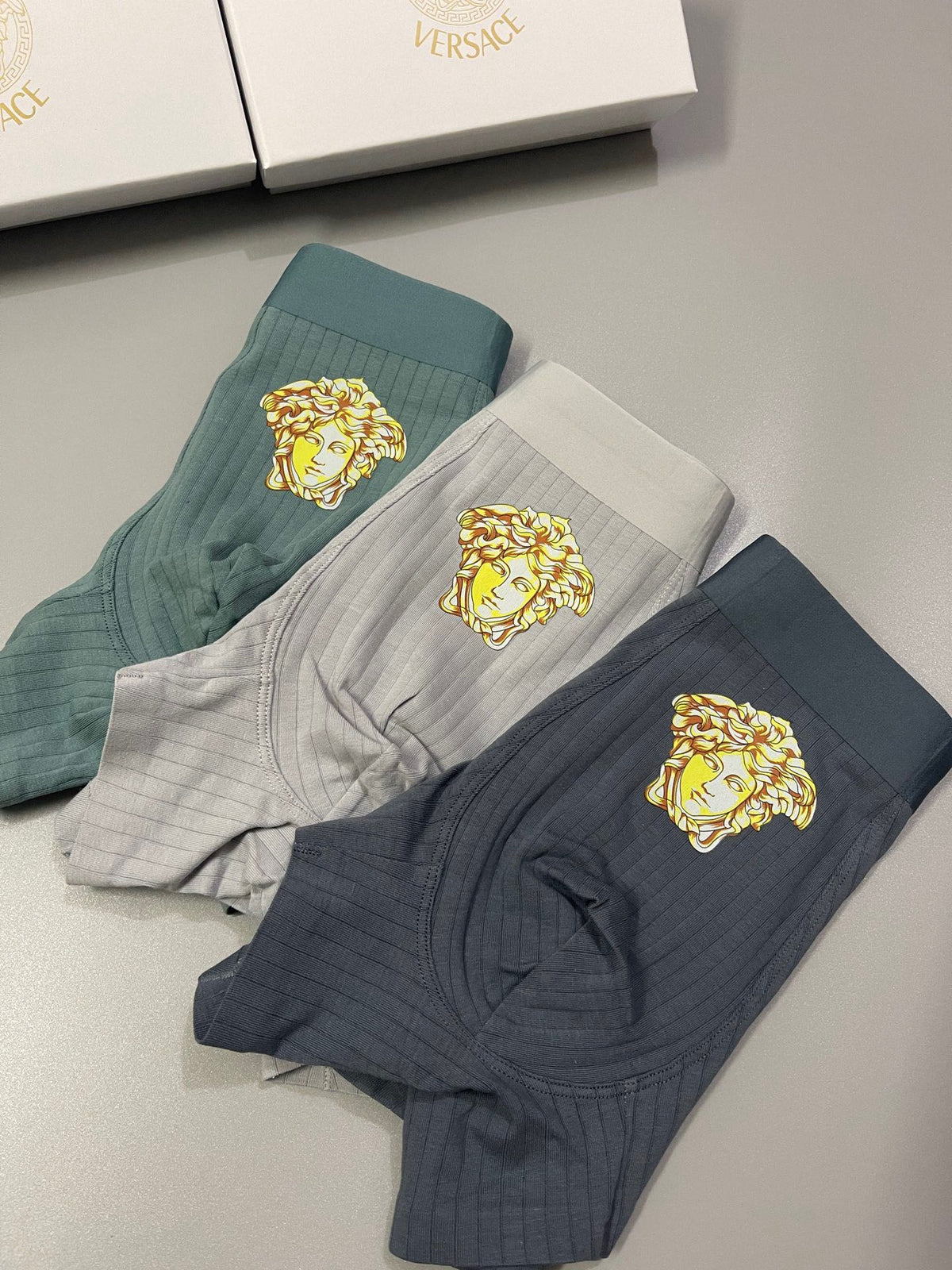 Versace Medallion Men's Boxer Briefs - 3-Piece Box