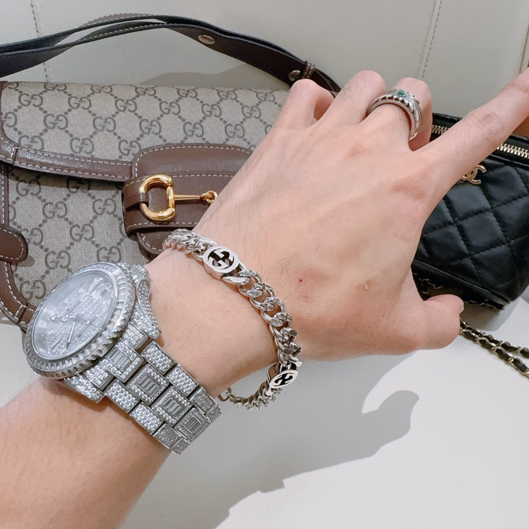 Martin Graham bracelet in polished metal-tone – main product view