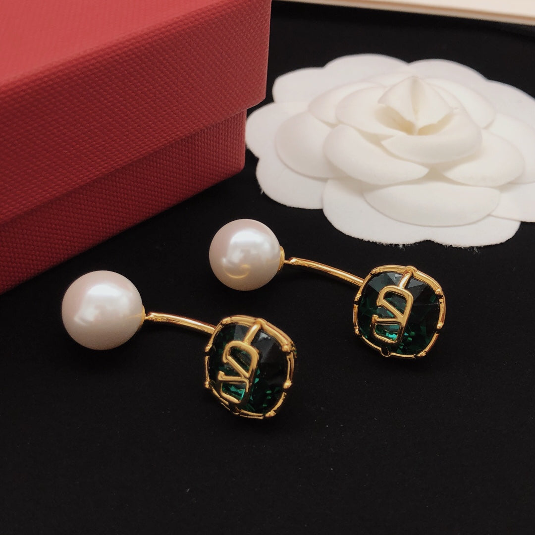 Martin Graham drop earrings in polished metal-tone – main product view