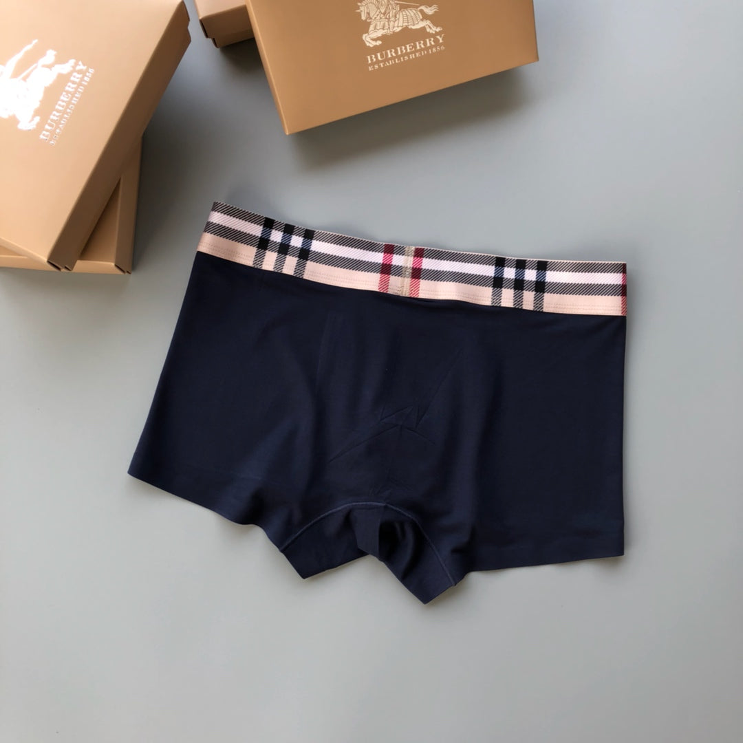 Burberry 93% Modal & 7% Spandex Seamless-Cut Men's Boxer Briefs - 3-Piece Box