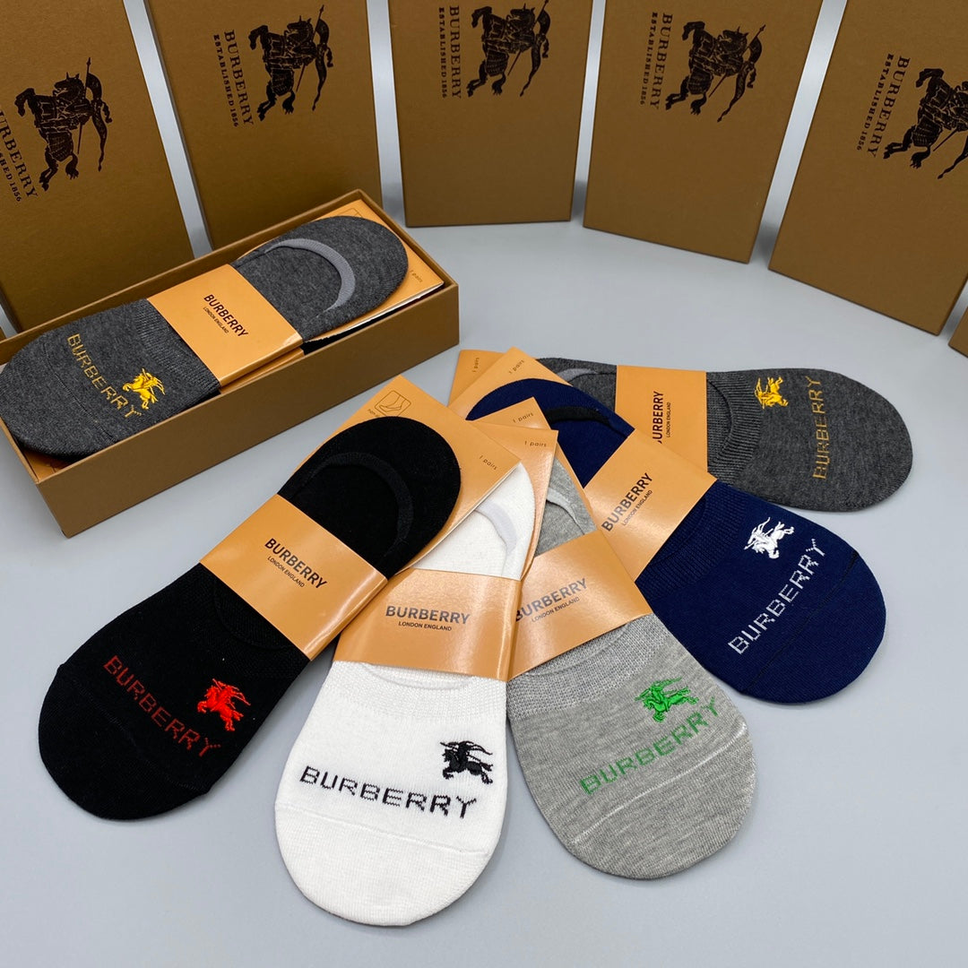 Burberry No-Show Socks – 5-Pair Pack