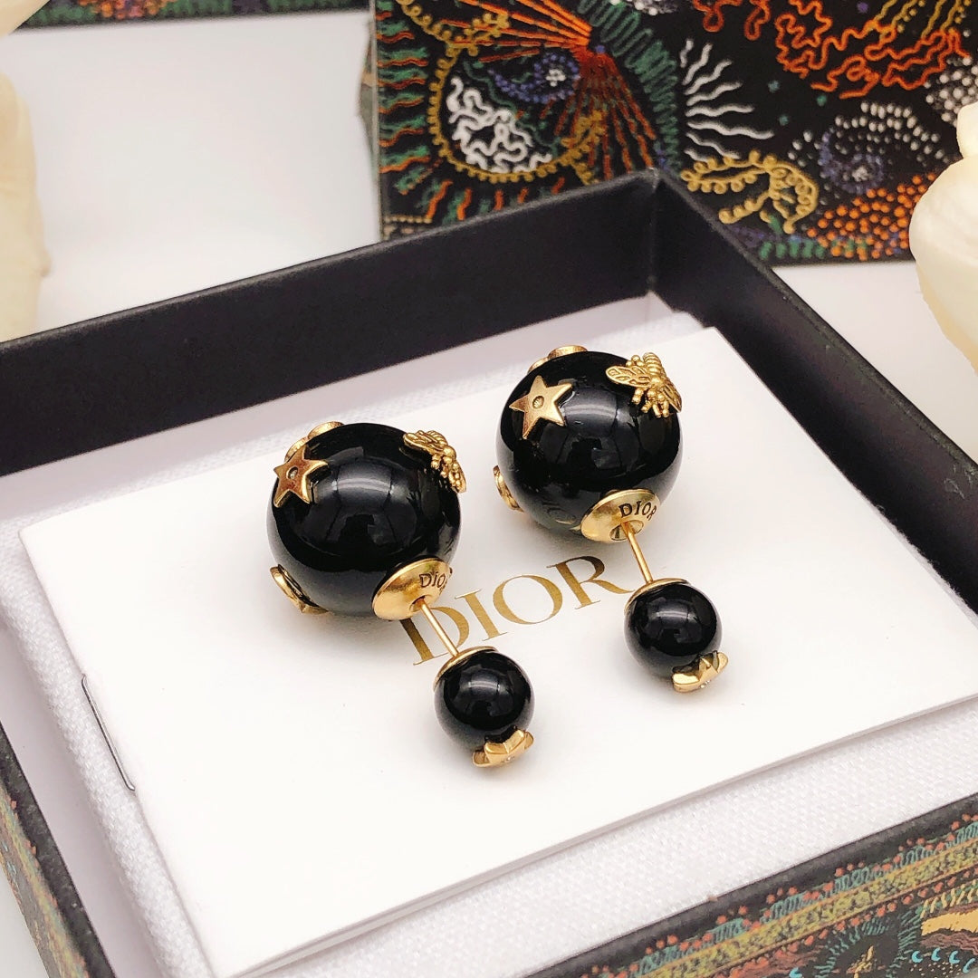 Martin Graham stud earrings in polished metal-tone – main product view