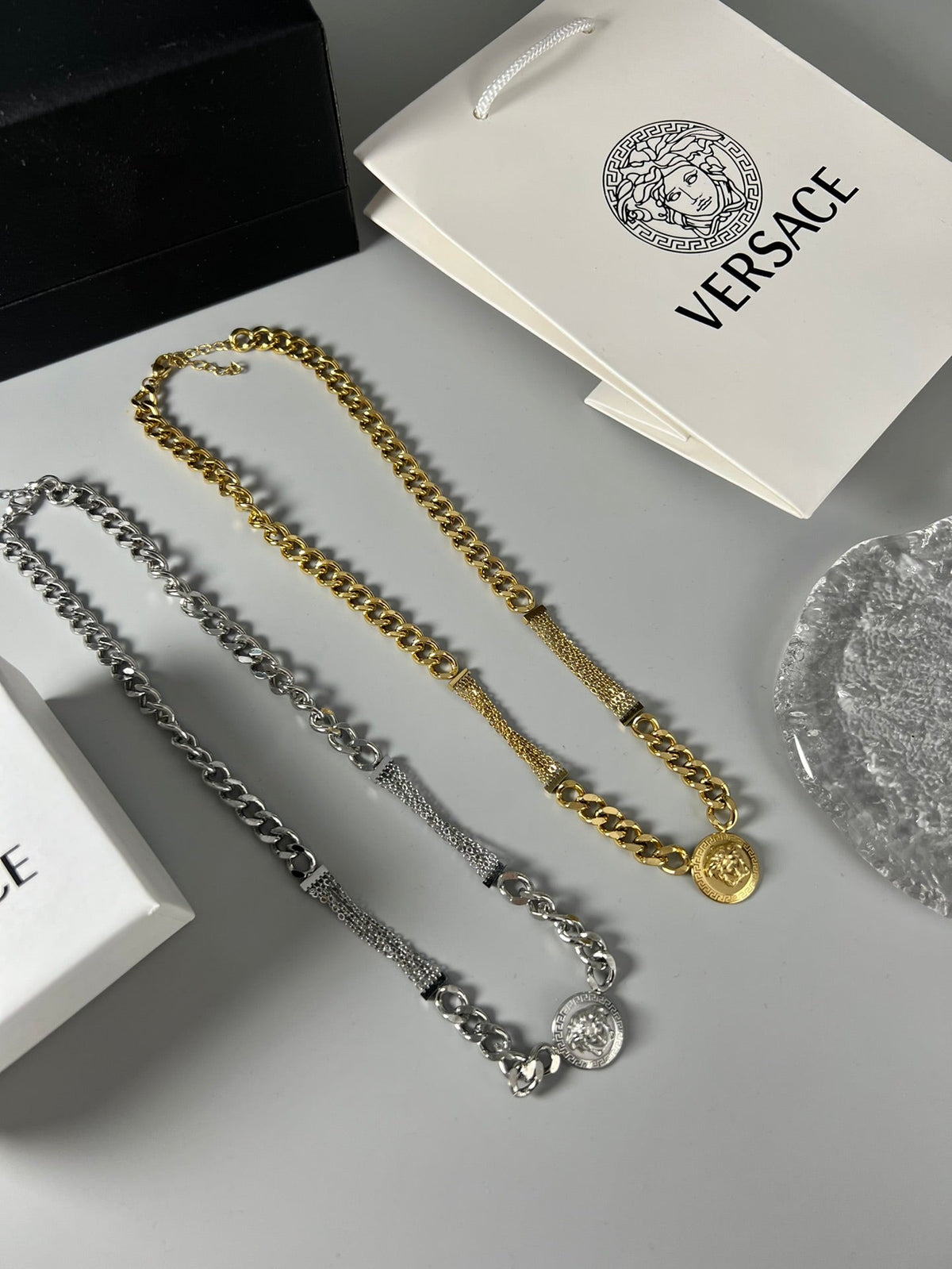Martin Graham pendant necklace in polished metal-tone – main product view