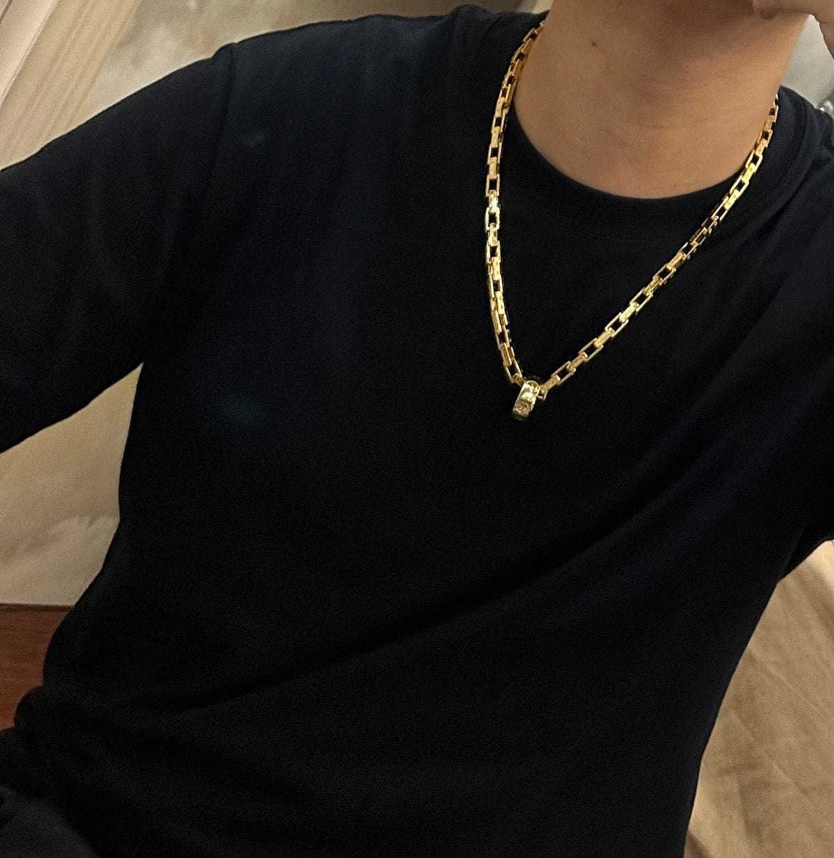 Martin Graham pendant necklace in polished metal-tone – main product view