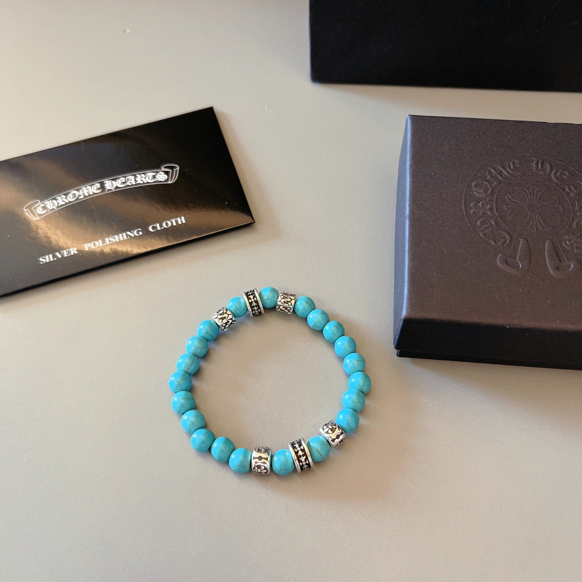 Martin Graham beaded bracelet in polished metal-tone – main product view