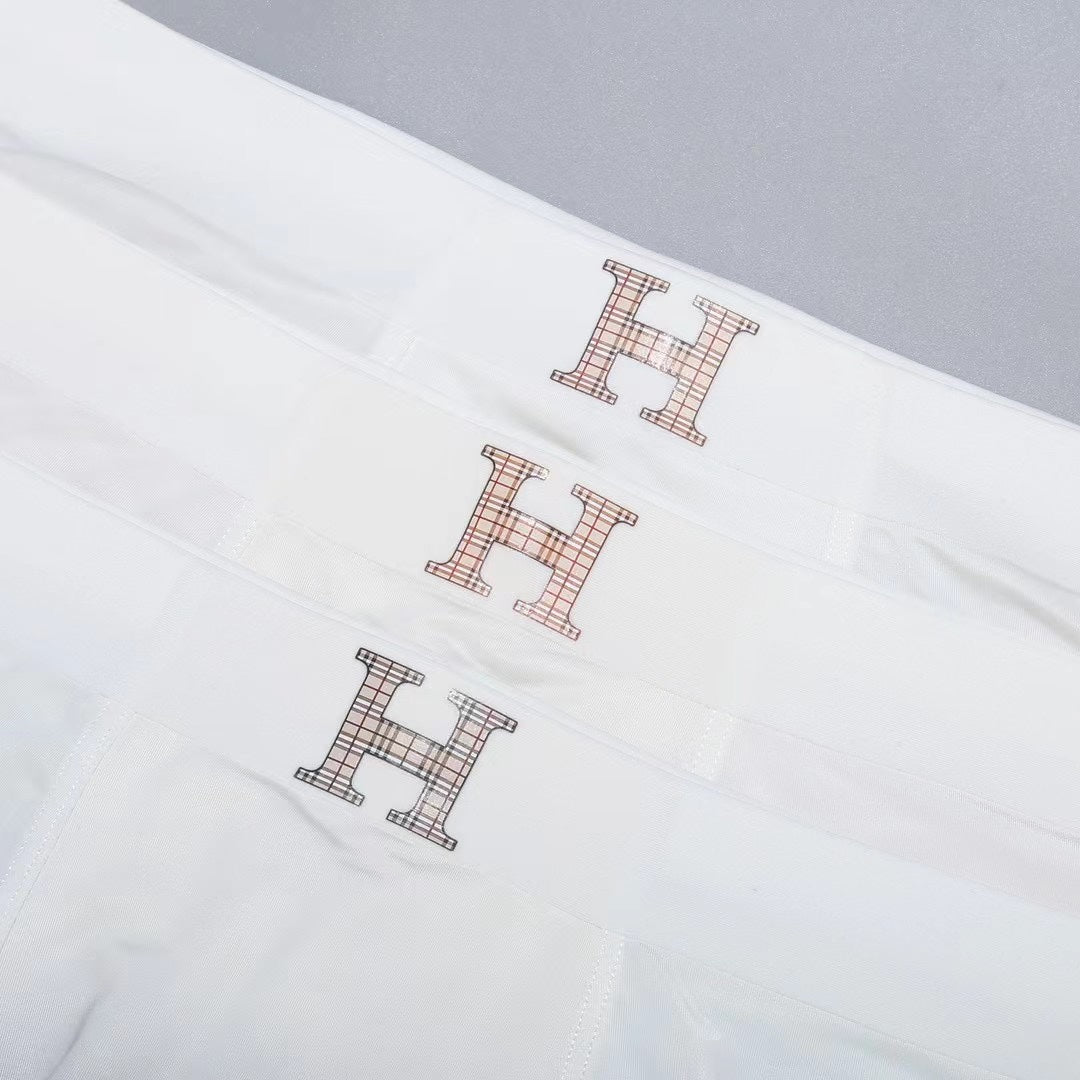 Hermes Pastel Colour Tonal Waistbands Men's Boxer Briefs - 3-Piece Box