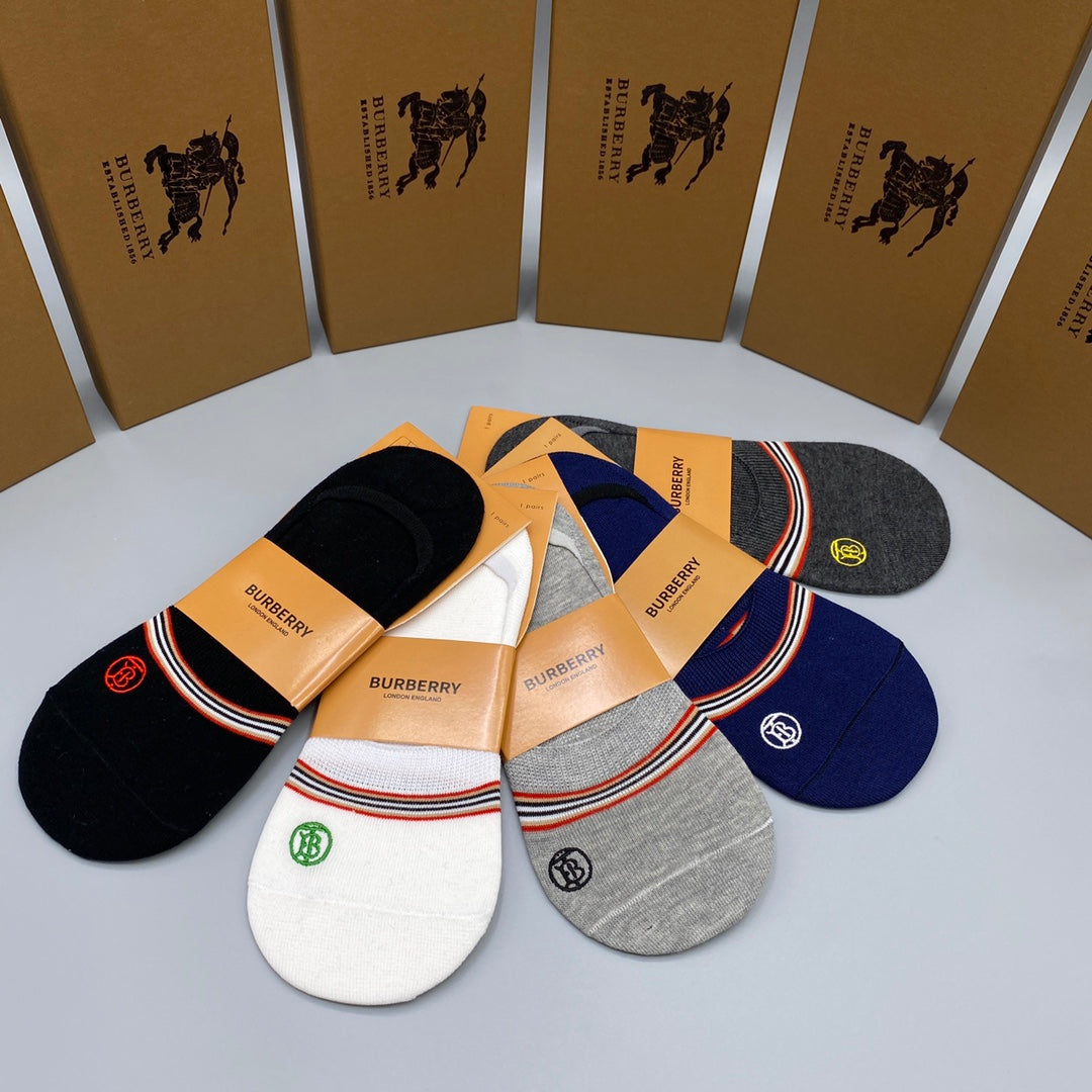 Burberry No-Show Socks – 5-Pair Pack