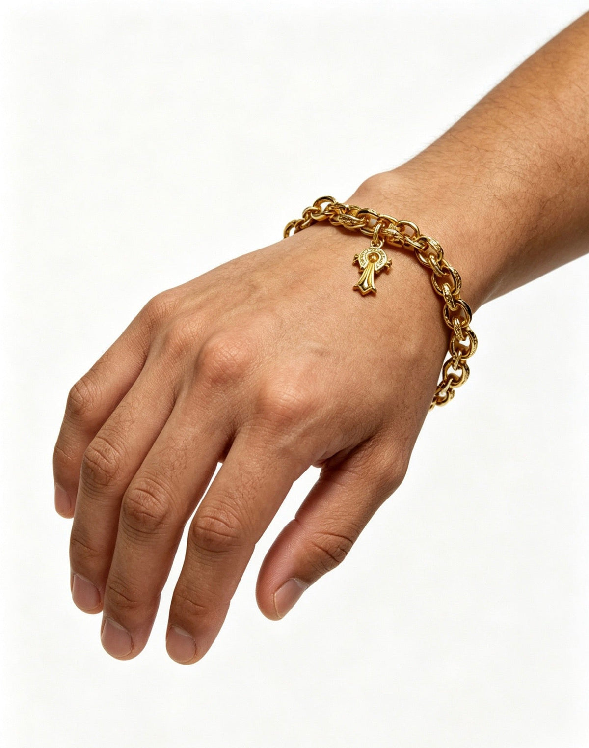Martin Graham bracelet in polished metal-tone – front product view