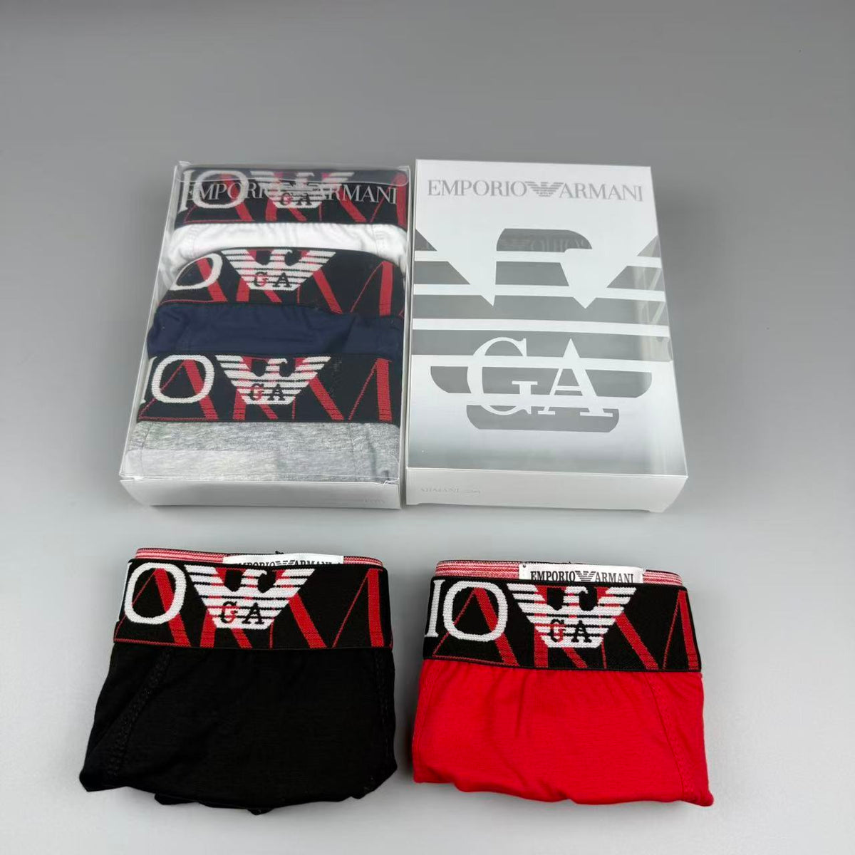 Armani Cotton Men's Boxer Briefs - 3-Piece Box