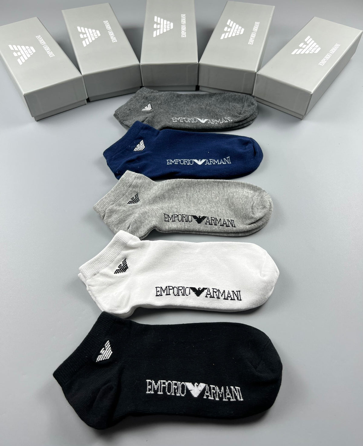 Emporio Armani Cotton Breathable Socks – 5-Pair Pack