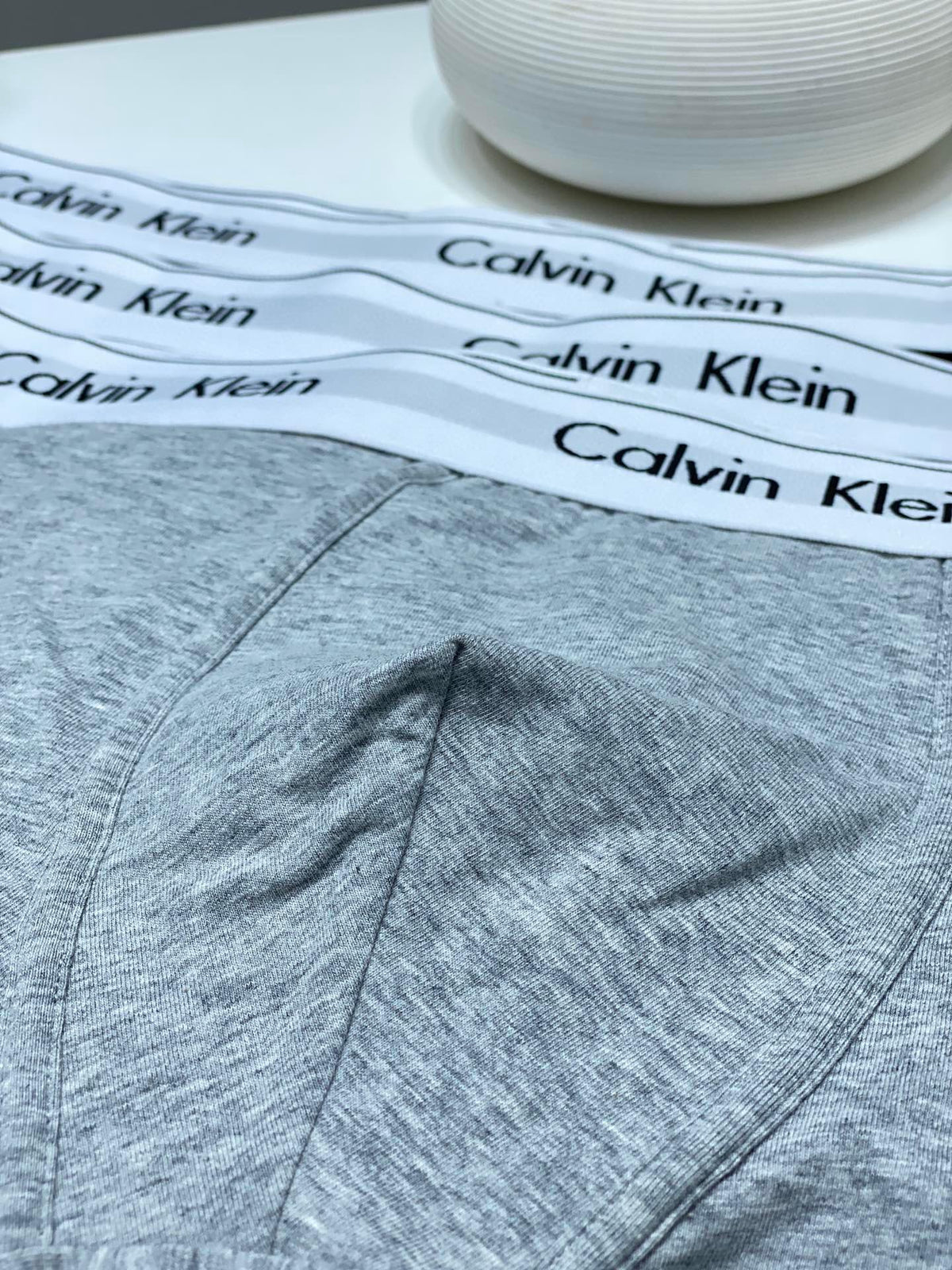 Calvin Klein Long-staple cotton Clean White Waistbands Men's Boxer Briefs - 3-Piece Box