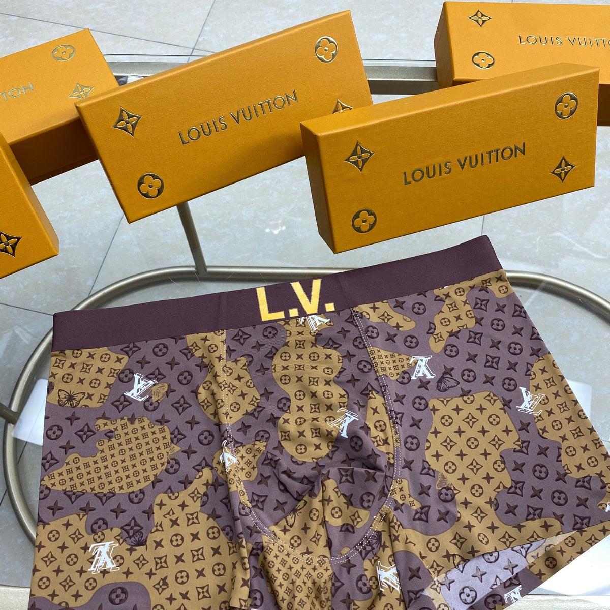 Louis Vuitton Ice-Silk Men's Boxer Briefs - 3-Piece Box - Sizes L-XXXL