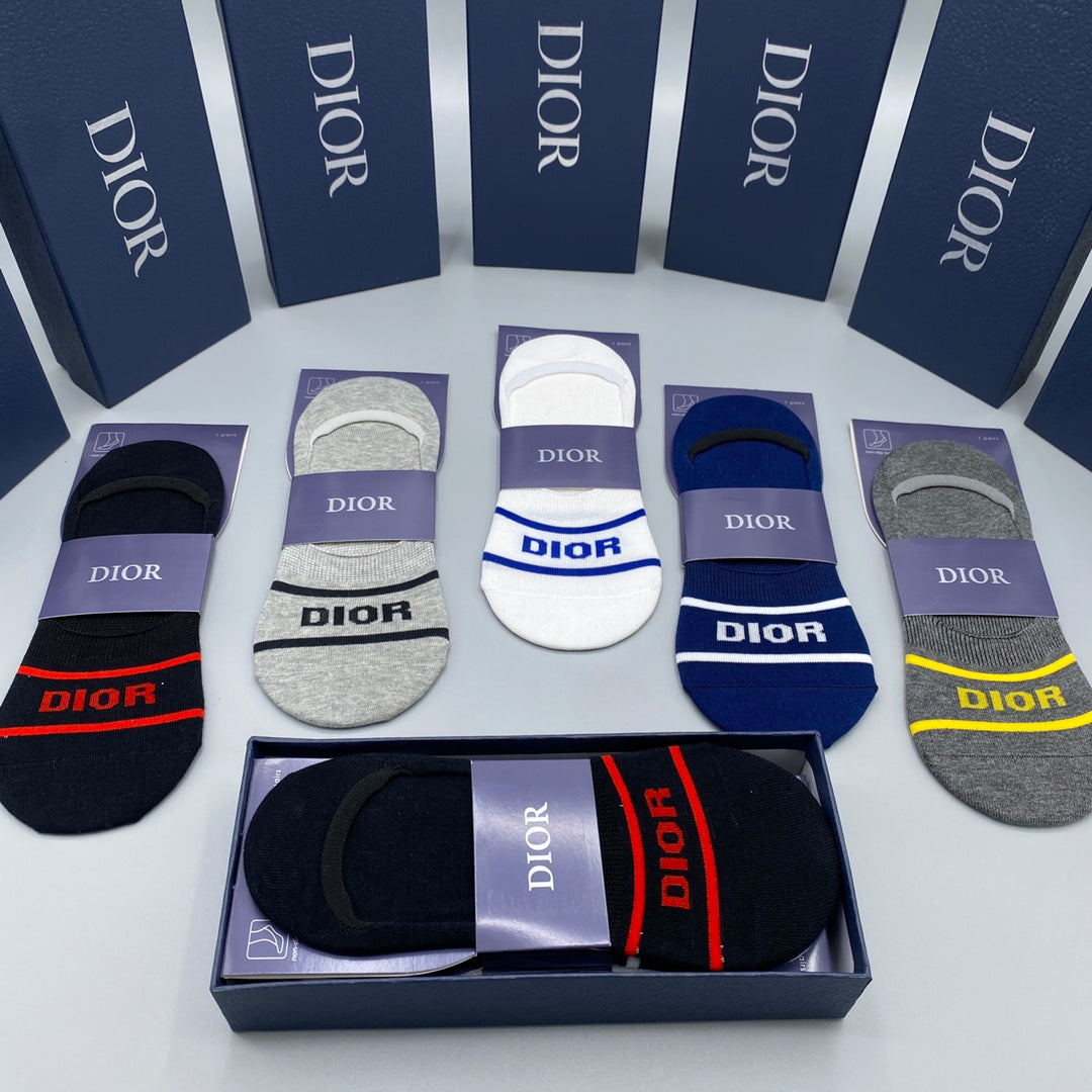 Dior Colourful Stripe No-Show Socks