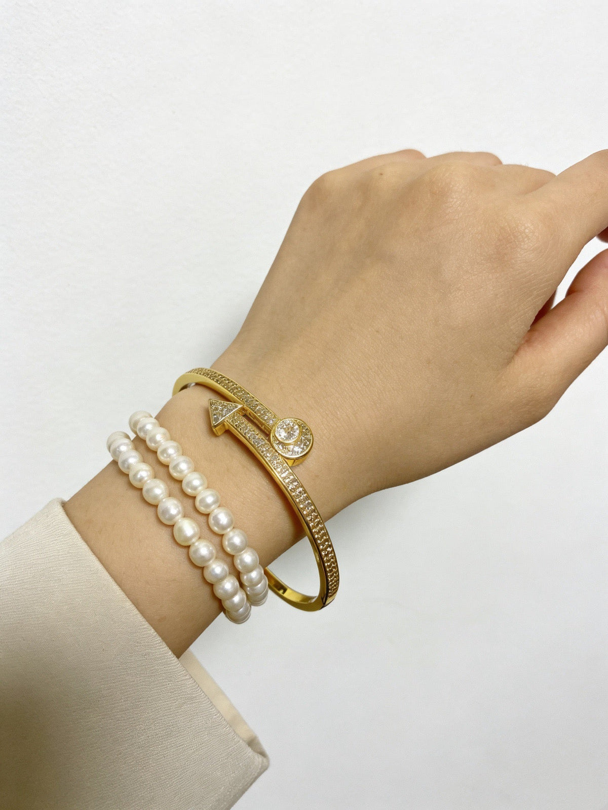 Martin Graham bracelet in polished metal-tone – front view