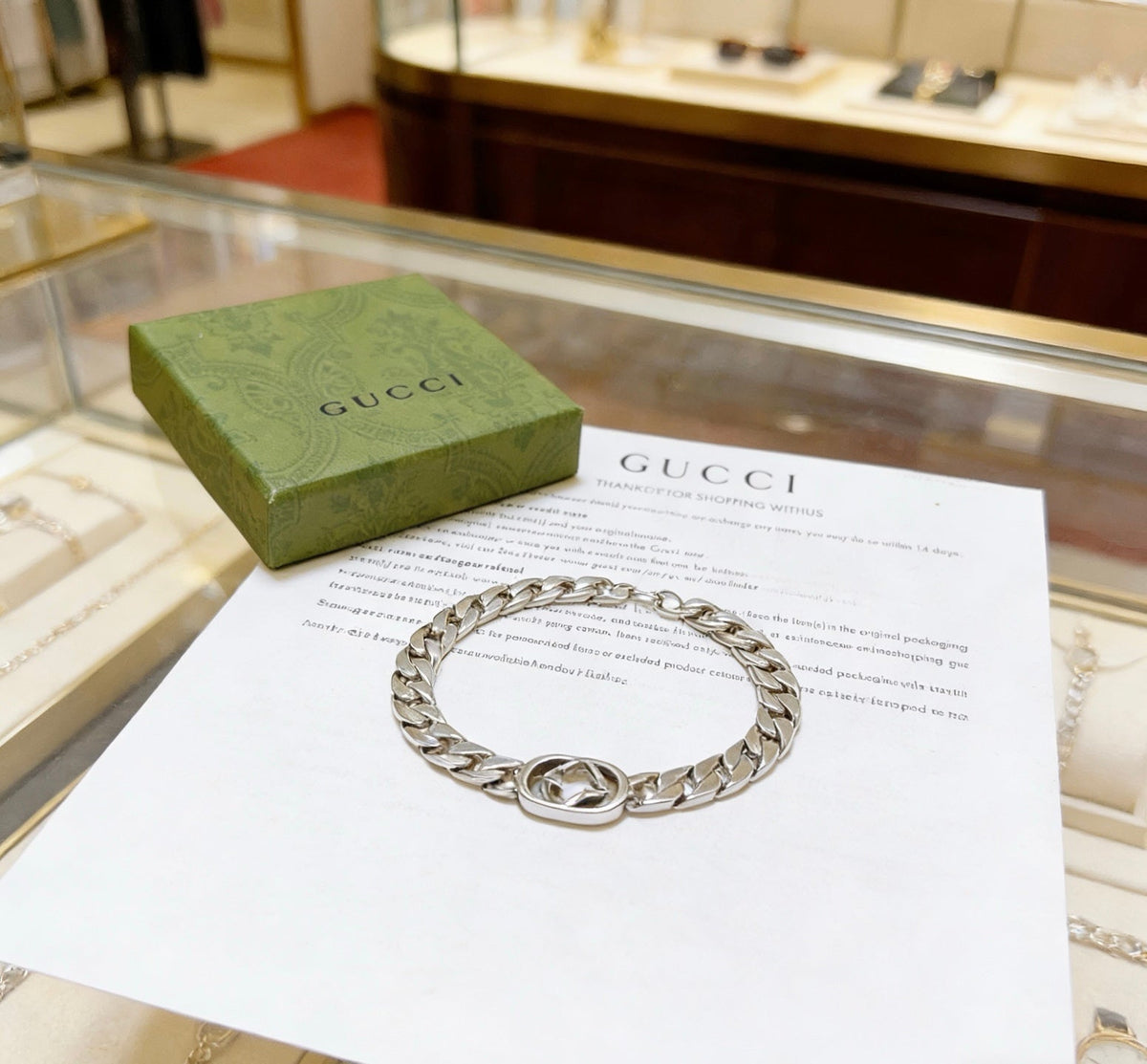 Martin Graham bracelet in polished metal-tone – front product view