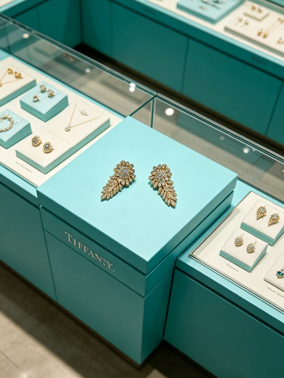 Martin Graham stud earrings in polished metal-tone – front product view