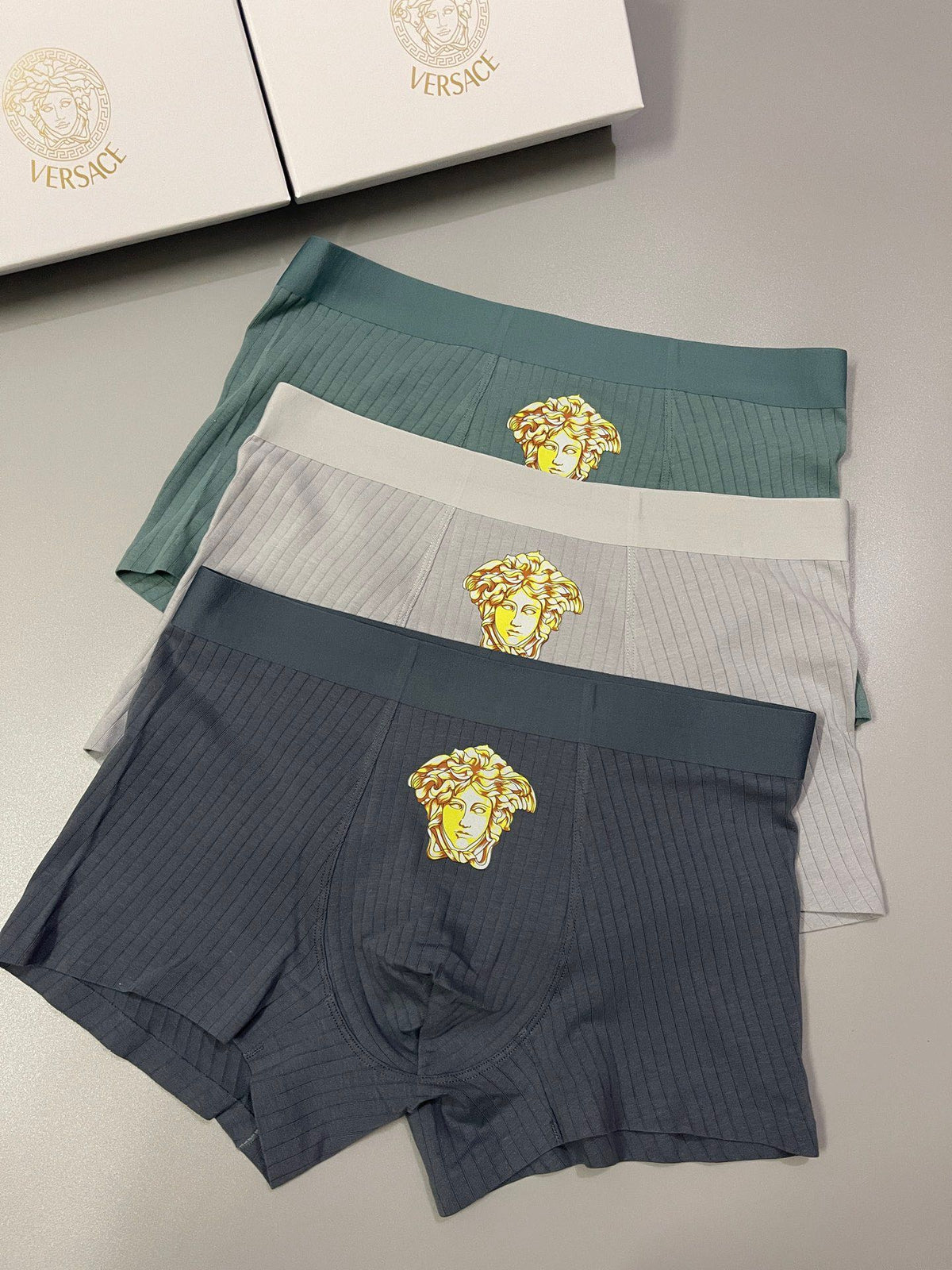 Versace Medallion Men's Boxer Briefs - 3-Piece Box