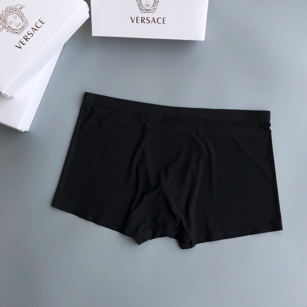 Versace Contrast Logo Waistbands Men's Boxer Briefs - 3-Piece Box