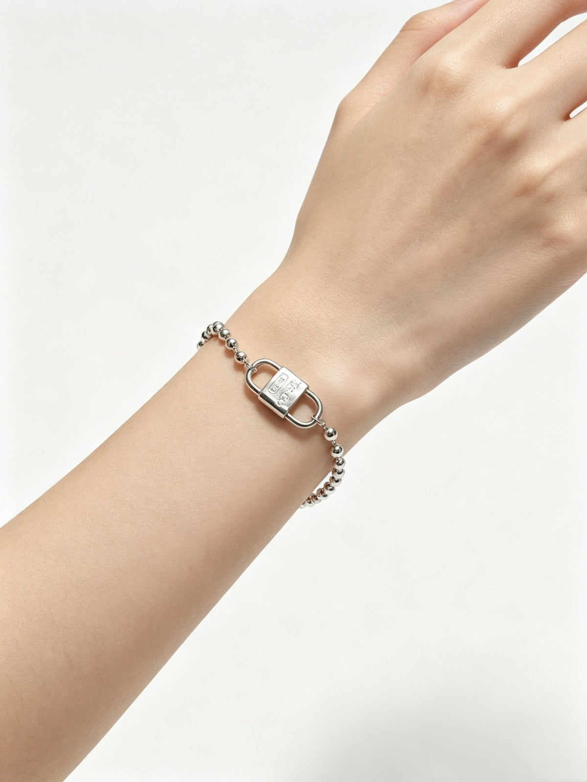 Martin Graham bracelet in polished metal-tone – front product view