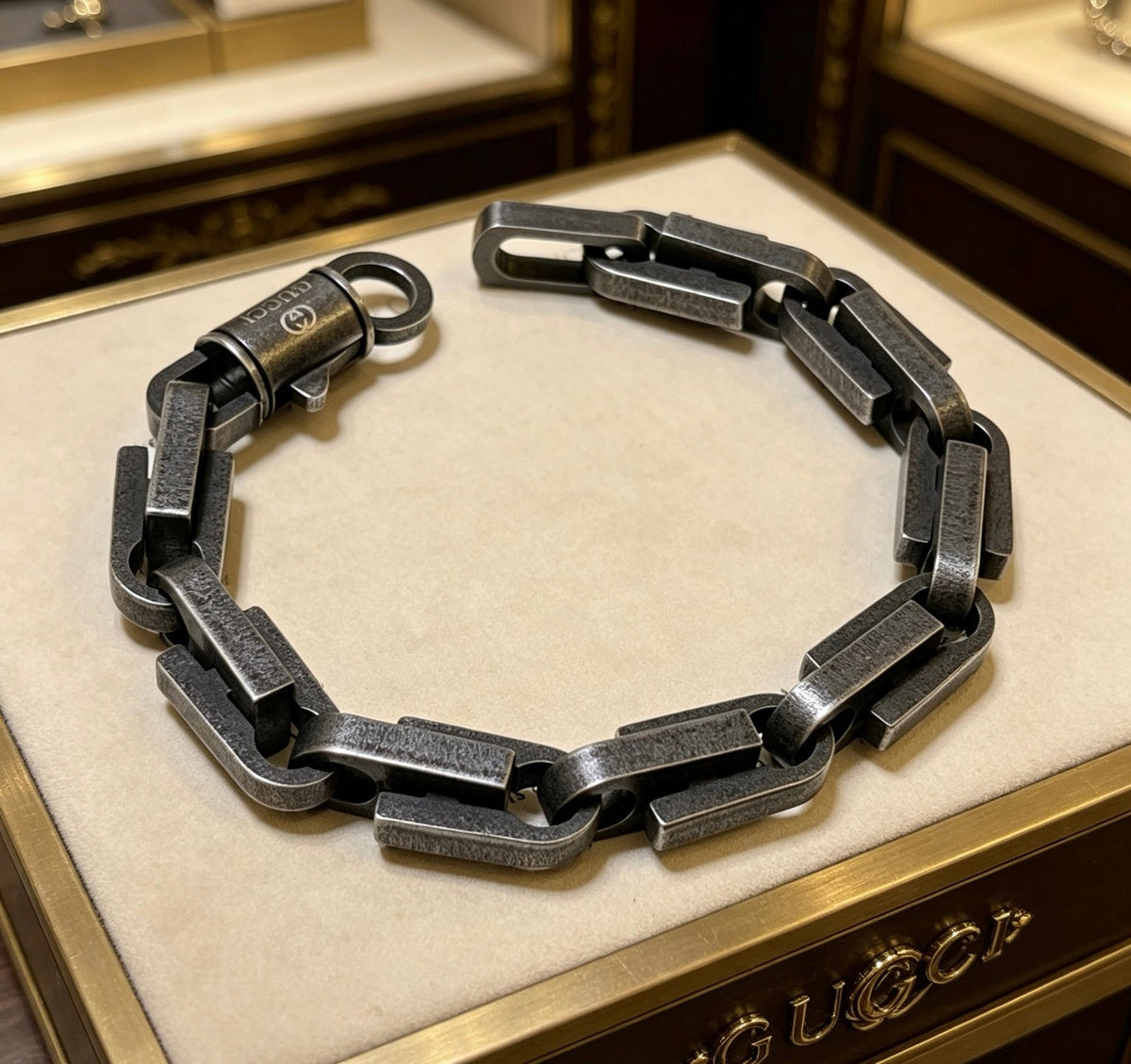 Martin Graham bracelet in polished metal-tone – front product view