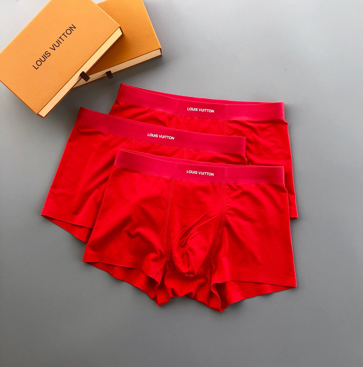 Louis Vuitton Tonal Wordmark Waistbands Men's Boxer Briefs - 3-Piece Box