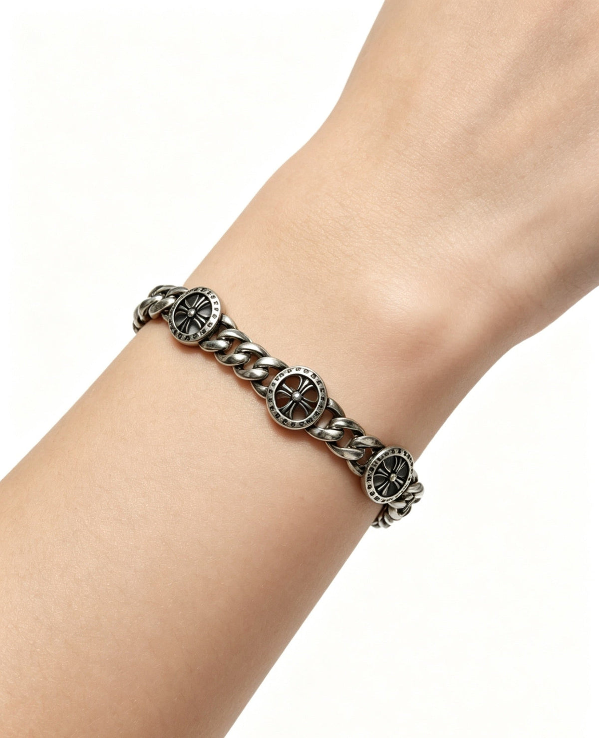 Martin Graham bracelet in polished metal-tone – front product view