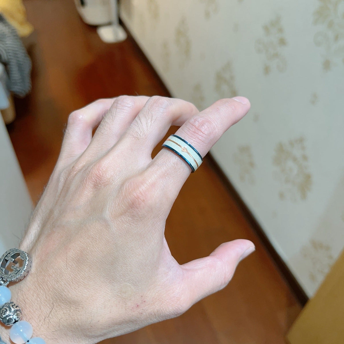 Martin Graham ring in polished metal-tone – front product view