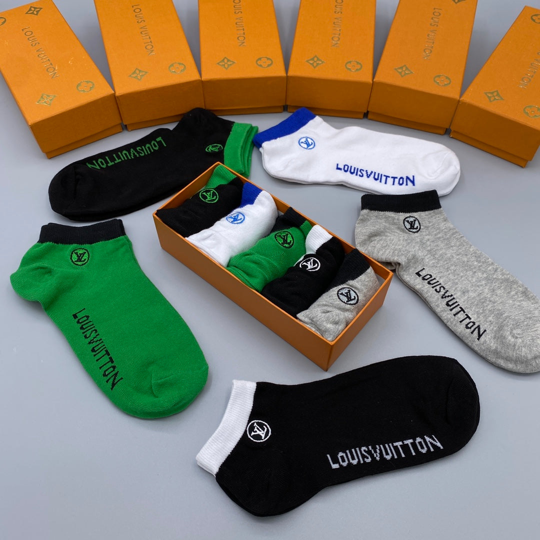 Louis Vuitton No-Show Socks - 5-Pair Set