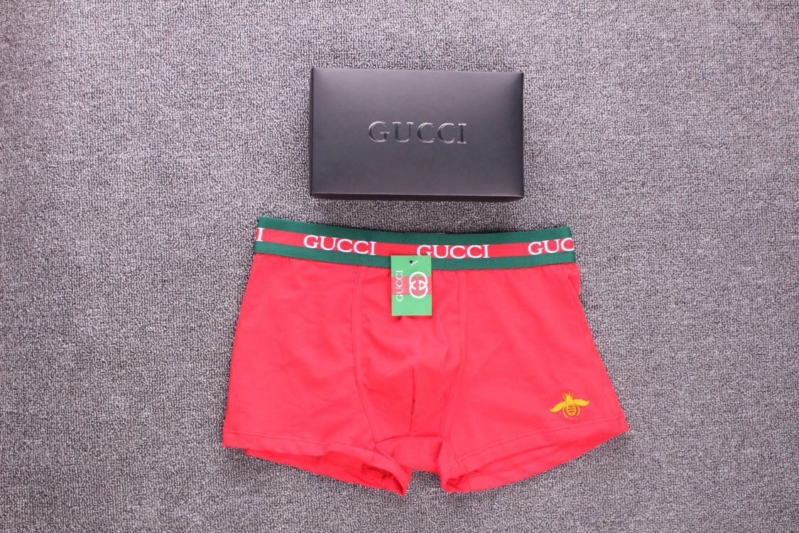 Gucci Red-And-Green Waistbands Men's Boxer Briefs