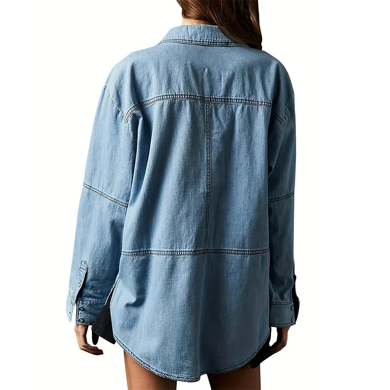 🔥Autumn Sale 50% OFF🔥Nomenoy® Women's Oversized Denim Pullover Clothing &