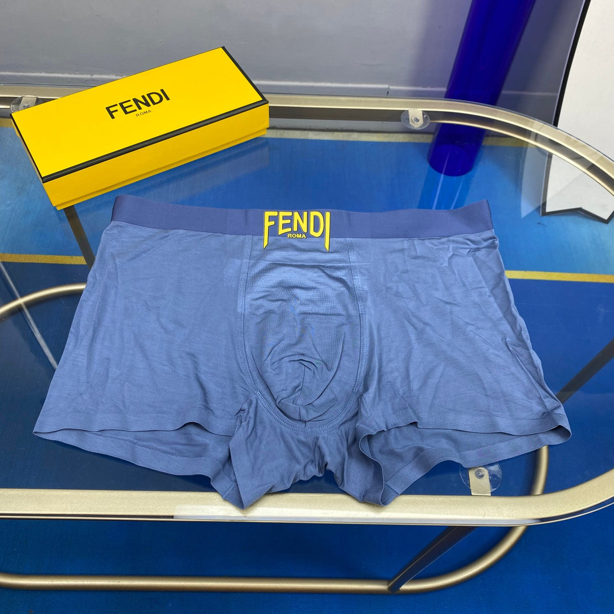 Fendi Modal Contrast Wordmark Men's Boxer Briefs - 3-Piece Box