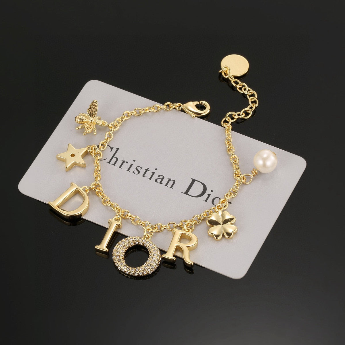 Martin Graham bracelet in polished metal-tone – front view
