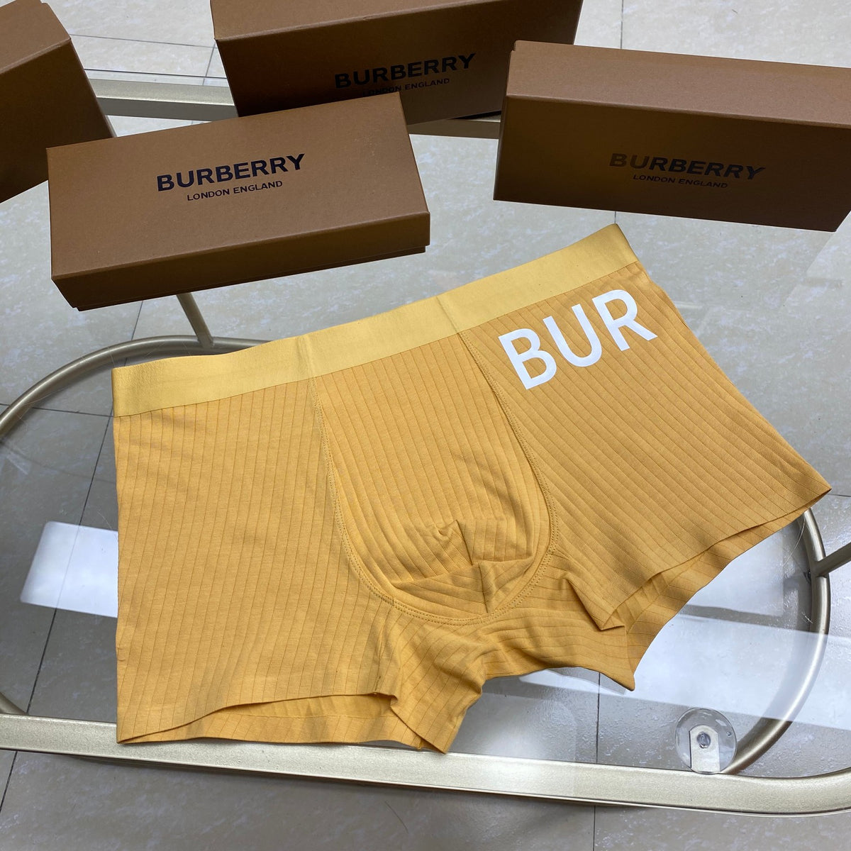 Burberry Ribbed Men's Trunk Underwear - 3-Piece Box