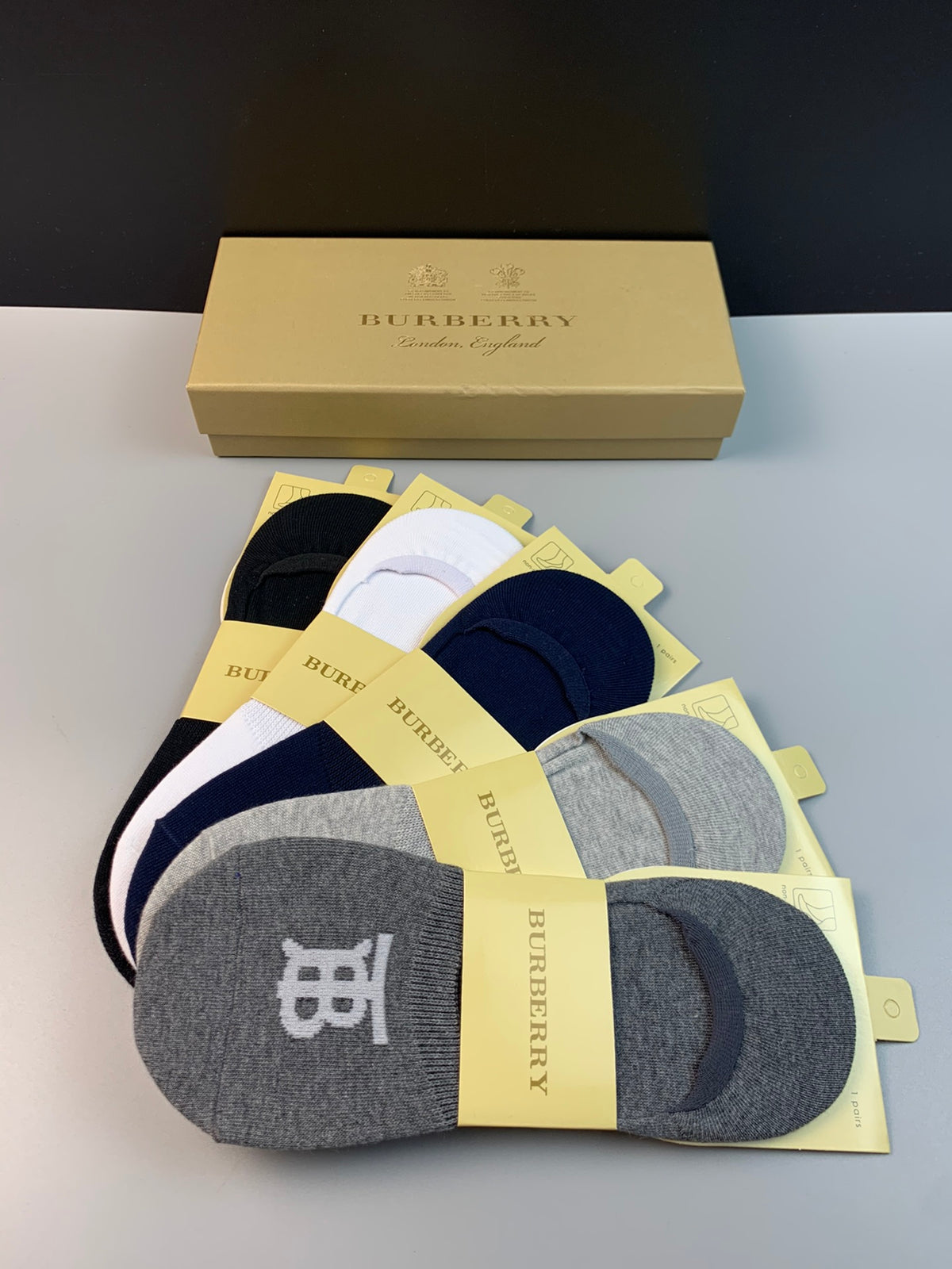 Burberry Bold Initial No-Show Socks - 5-Pair Set
