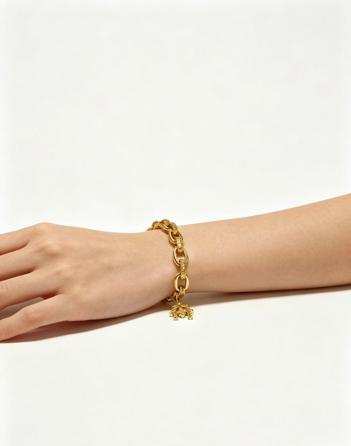 Martin Graham bracelet in polished metal-tone – front product view