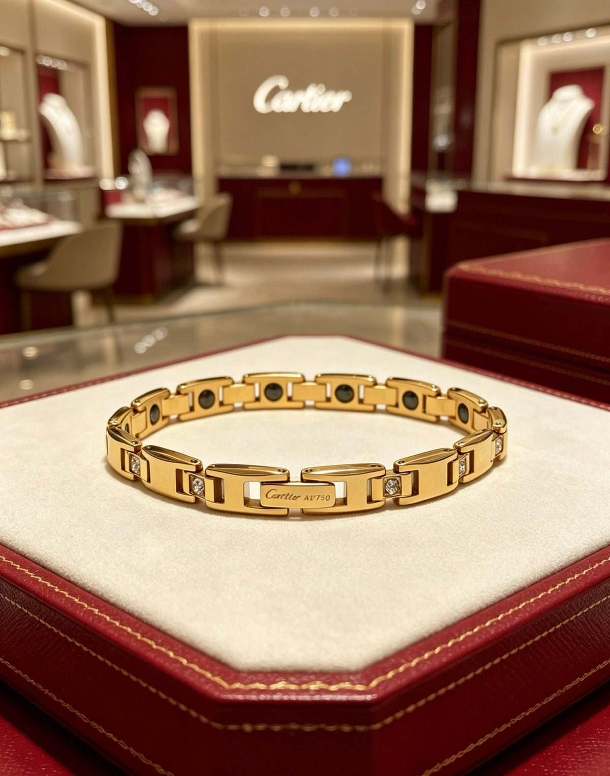 Martin Graham bracelet in polished metal-tone – front view
