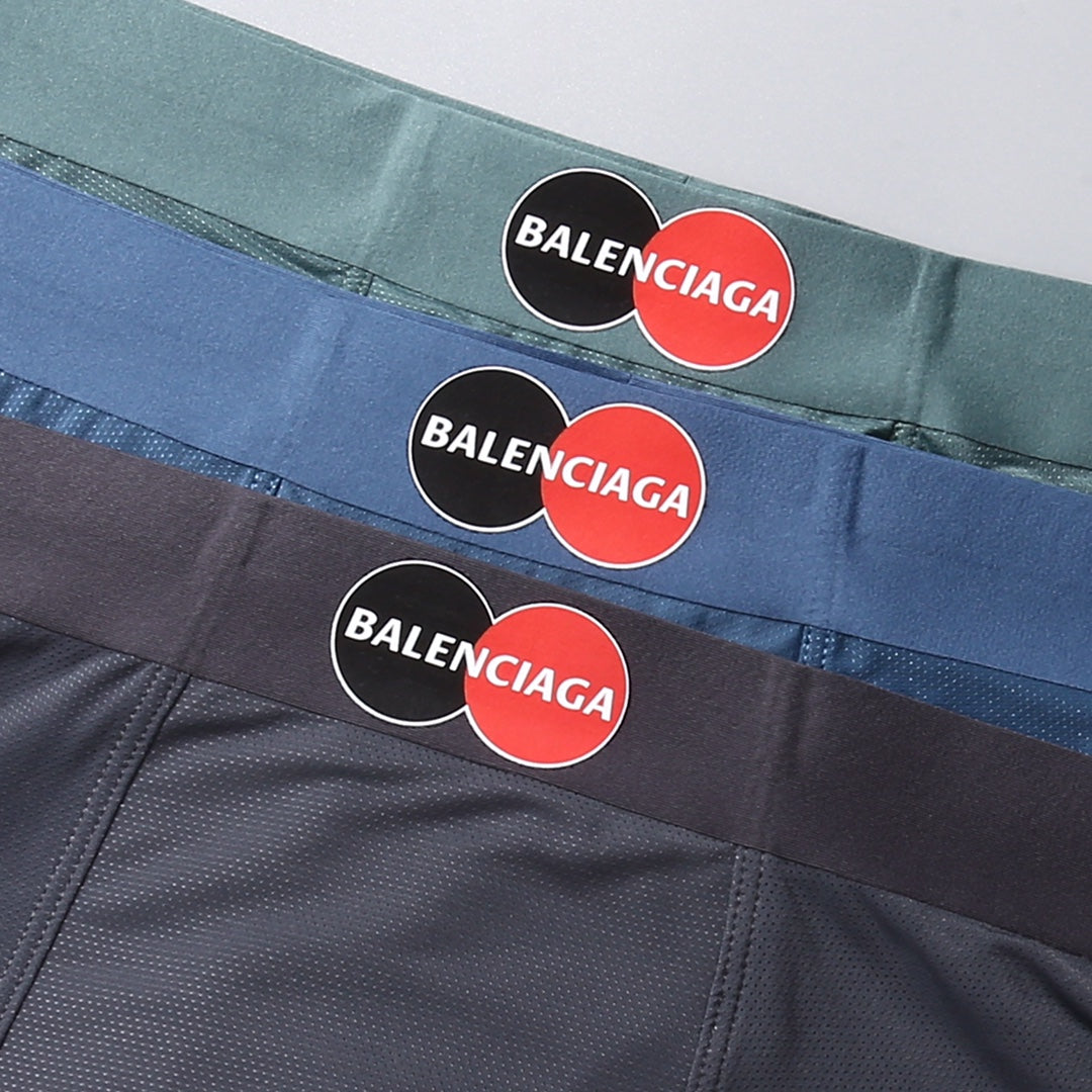 Balenciaga Circular Logo Patches Men's Boxer Briefs - 3-Piece Box