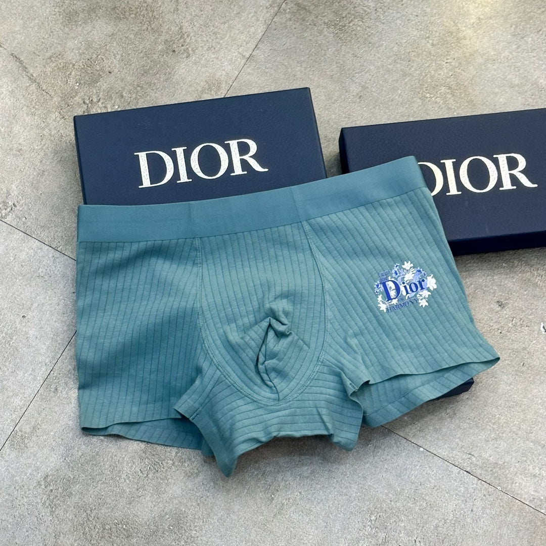 Dior Floral Logo Men's Trunk Underwear - 3-Piece Box