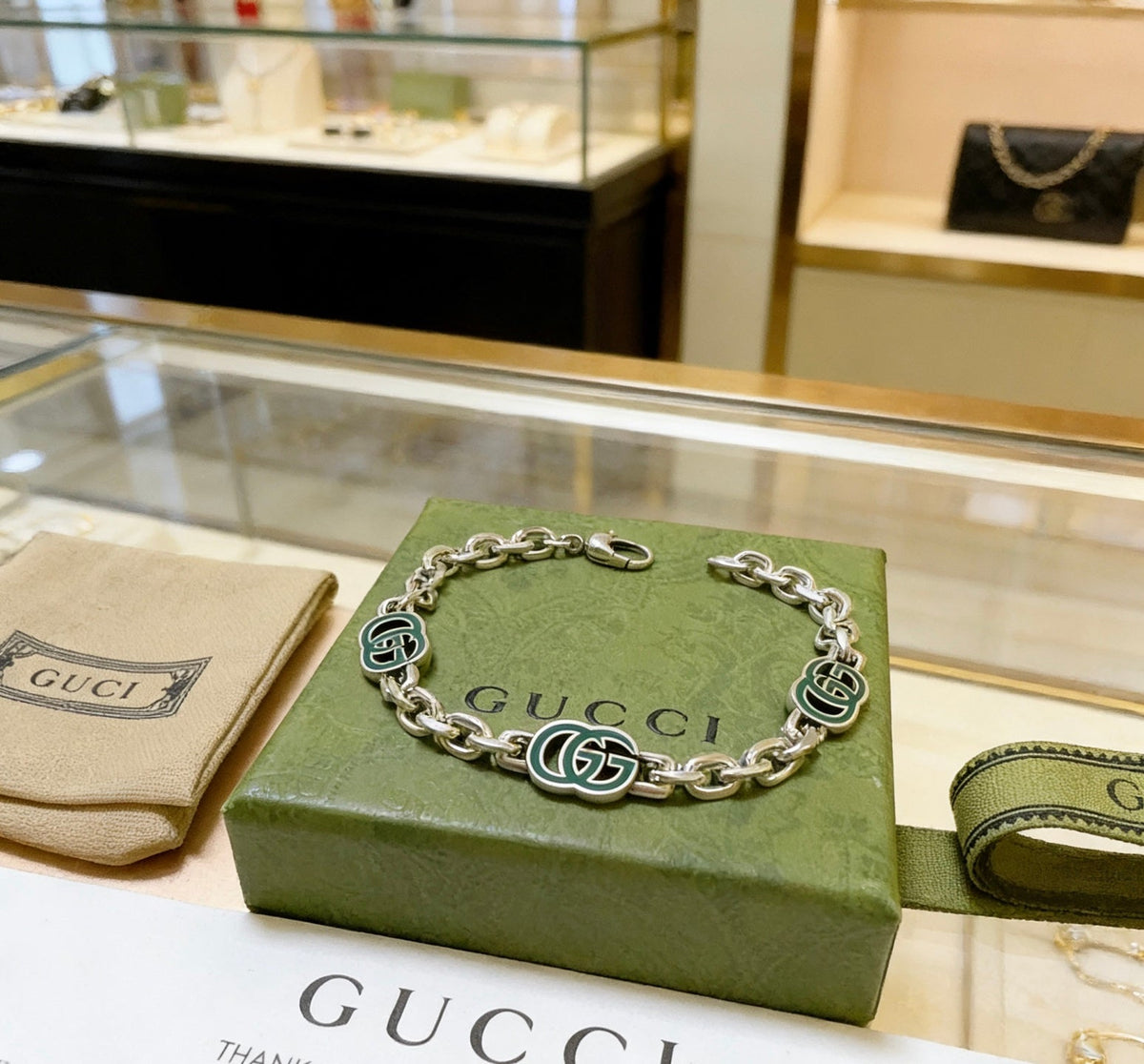 Martin Graham bracelet in polished metal-tone – front product view