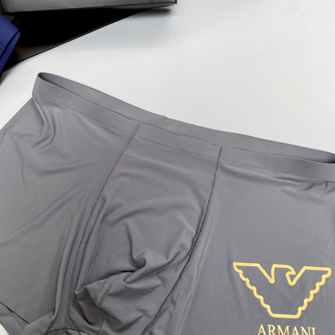 Emporio Armani Milk-Silk Men's Boxer Briefs - 3-Piece Box - Sizes L-XXXL