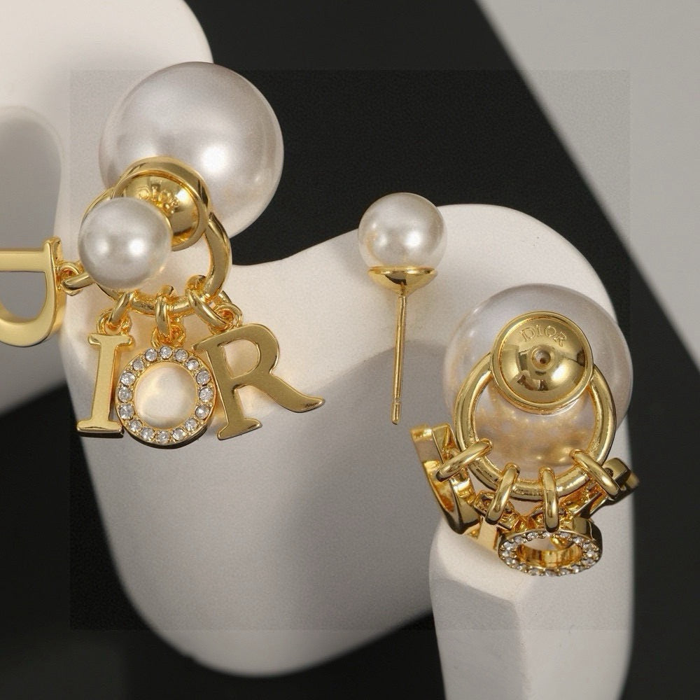 Martin Graham earrings in polished metal-tone – front view