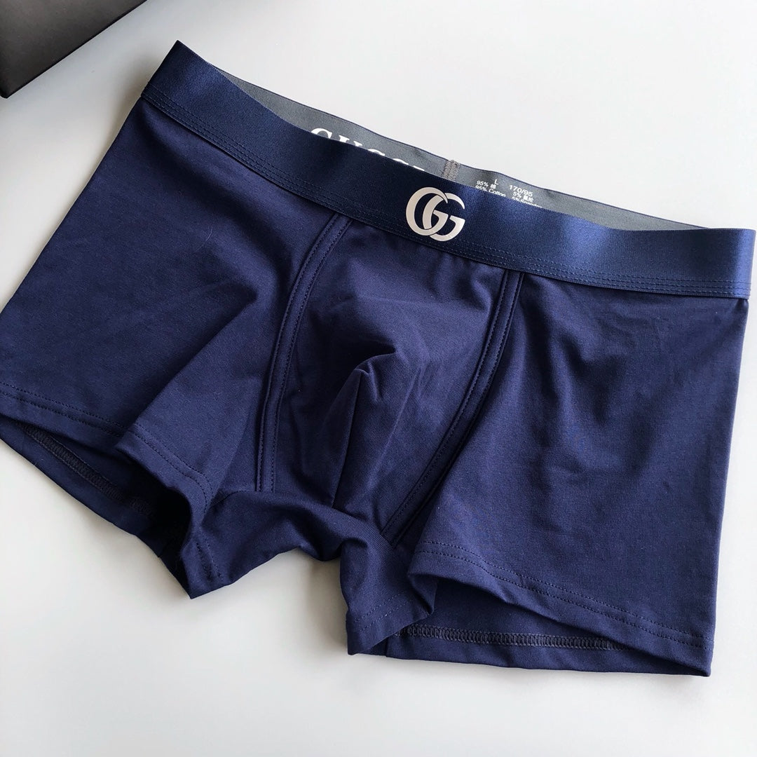 Gucci Contrast Waistbands And Understated Front Branding Men's Boxer Briefs - 3-Piece Box
