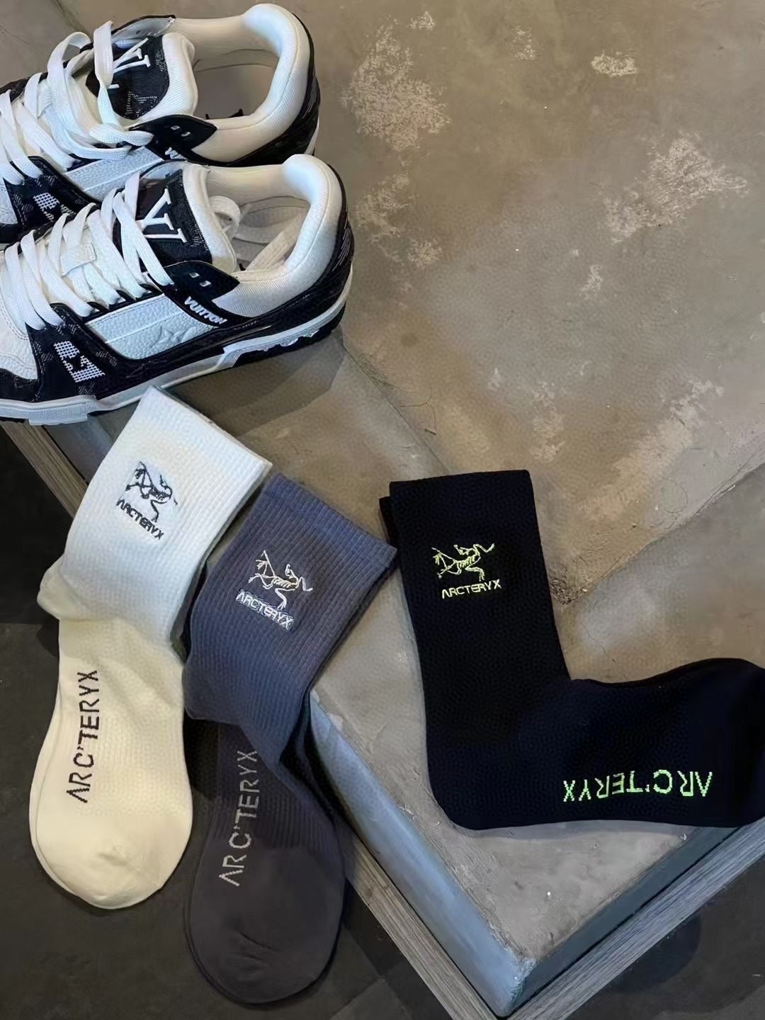 Arc'teryx Cotton Bird And Wordmark Crew Socks - 5-Pair Set